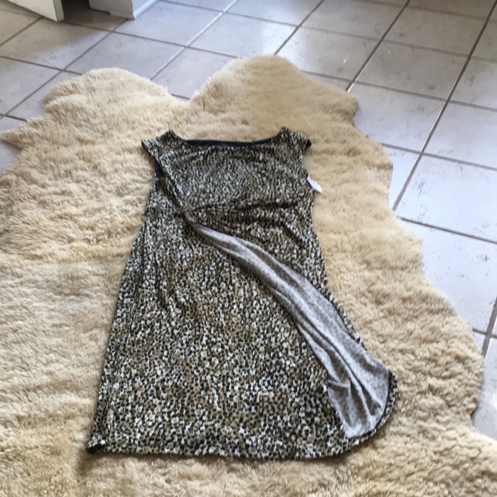 NWT Connected Apparel Brown, olive women’s dress - Picture 6 of 7